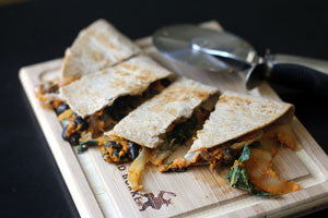 Post-Workout Recovery Meal: Sweet Potato and Spinach Quesadillas